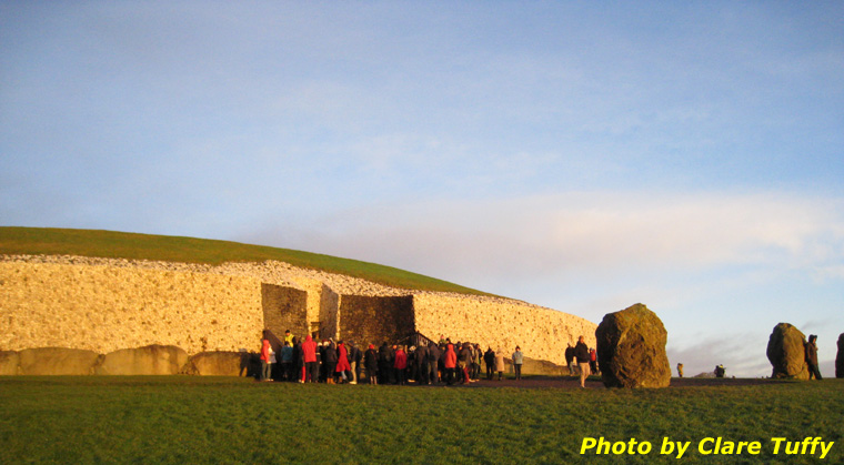 A smaller group outside Newgrange on December 22nd