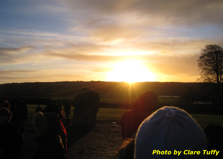 Sunrise at Newgrange on December 22nd