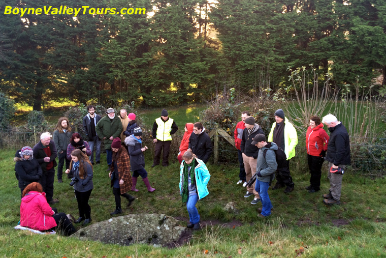 Entering the chamber at Dowth Megalithic Passage Tomb